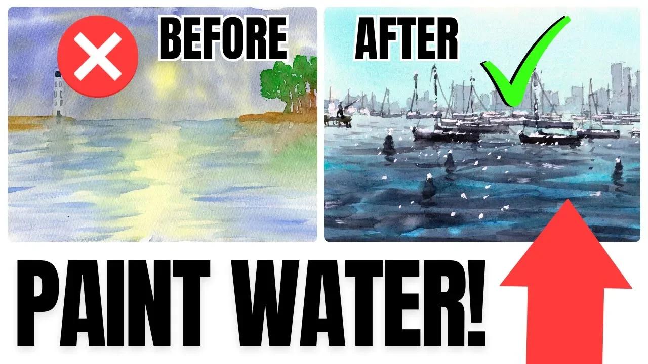How To Paint Water With Watercolor Step By Step Tutorial