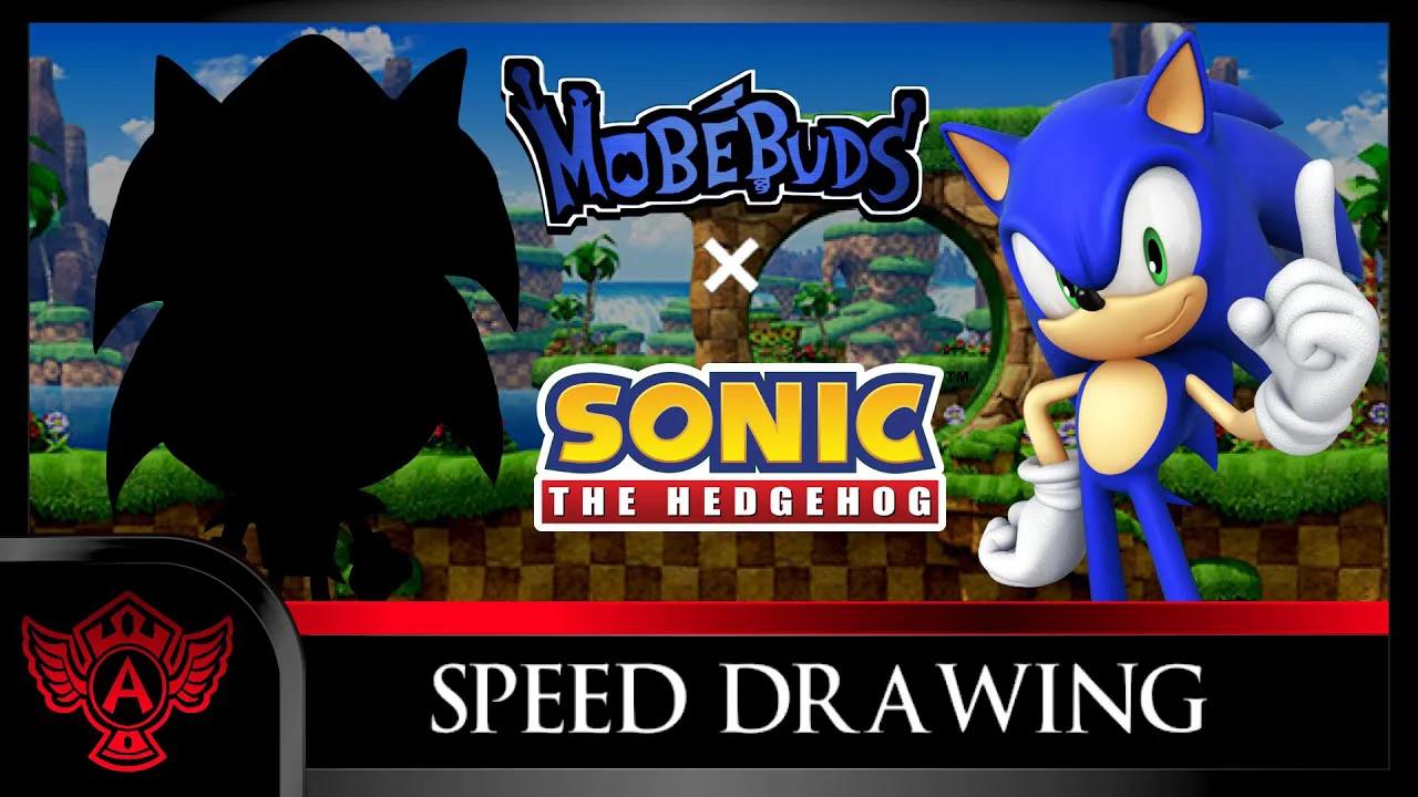 Speed Drawing: Sonic The Hedgehog - Sonic (Mobébuds Style)