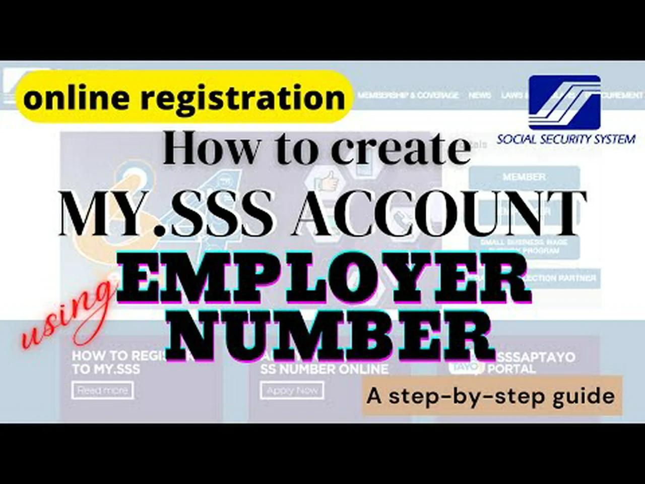 How to create My.SSS Account using SSS Employer ID Number 2022 ...