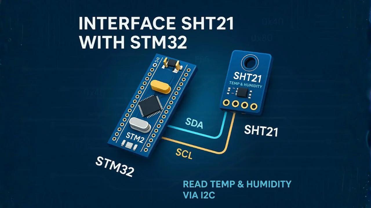 Interface SHT21 Temperature & Humidity Sensor with STM32 Using I2C