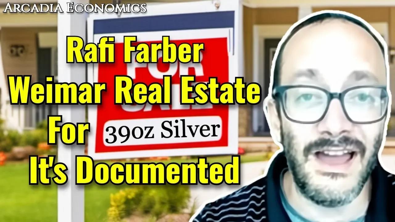 Rafi Farber Good Weimar Real Estate For 39oz Silver, It's Documented