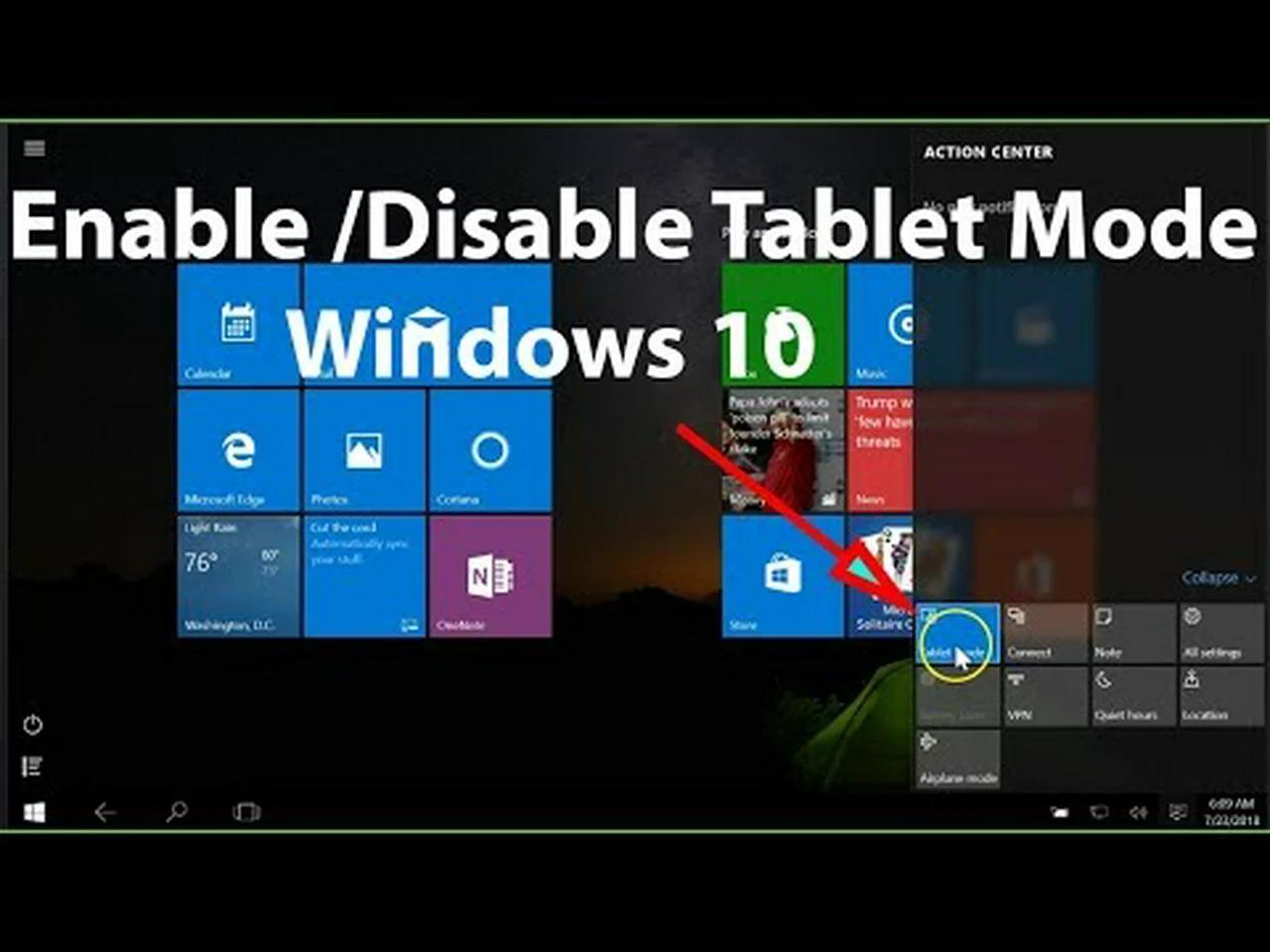 How to Enable/Disable Tablet Mode in Windows 10?