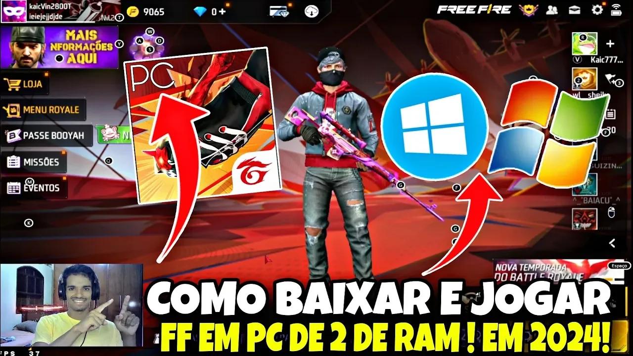 COMO INSTALAR FREE FIRE NO NOTEBOOK E PC FRACO NA NOVA ATUALIZAÇÃO ...