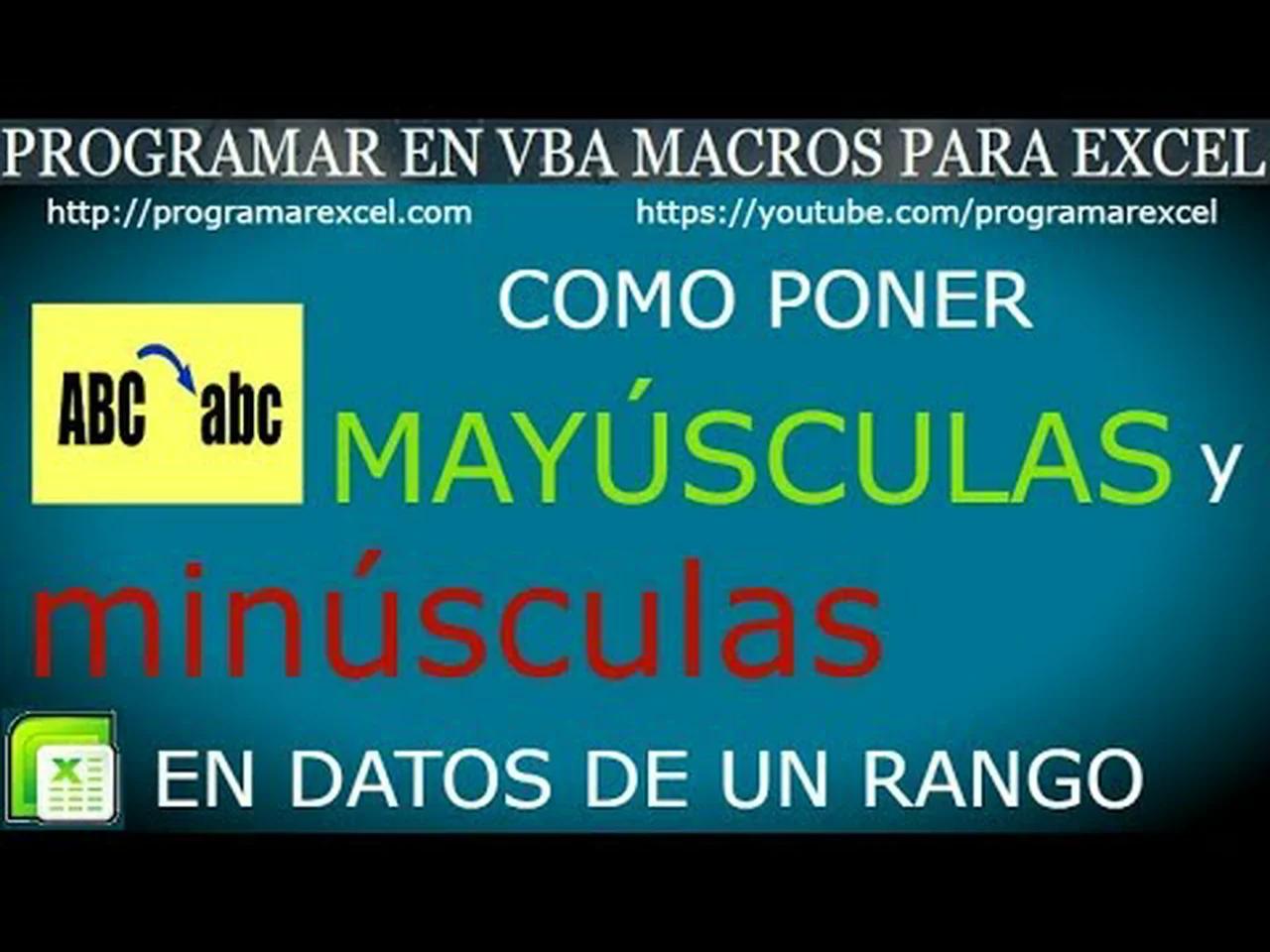 300 ️ Como Poner MAYUSCULAS 🥇 MINUSCULAS a Un Rango de Datos