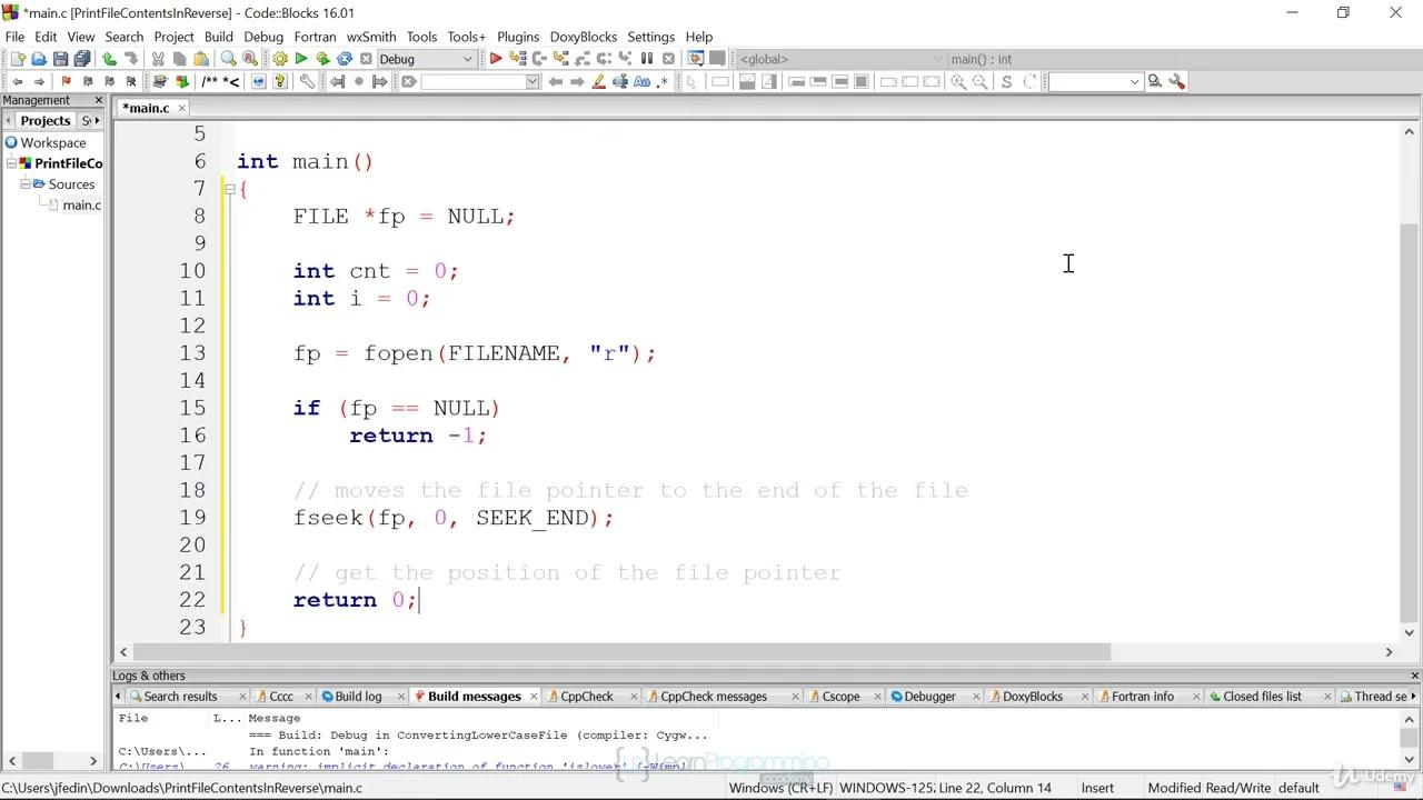 119.(Demonstration) Print the contents of a file in reverse order