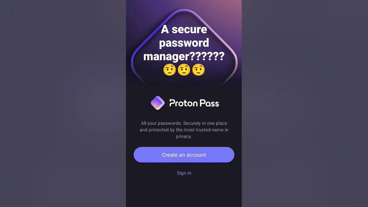 Proton Released A Password Manager Shorts Security