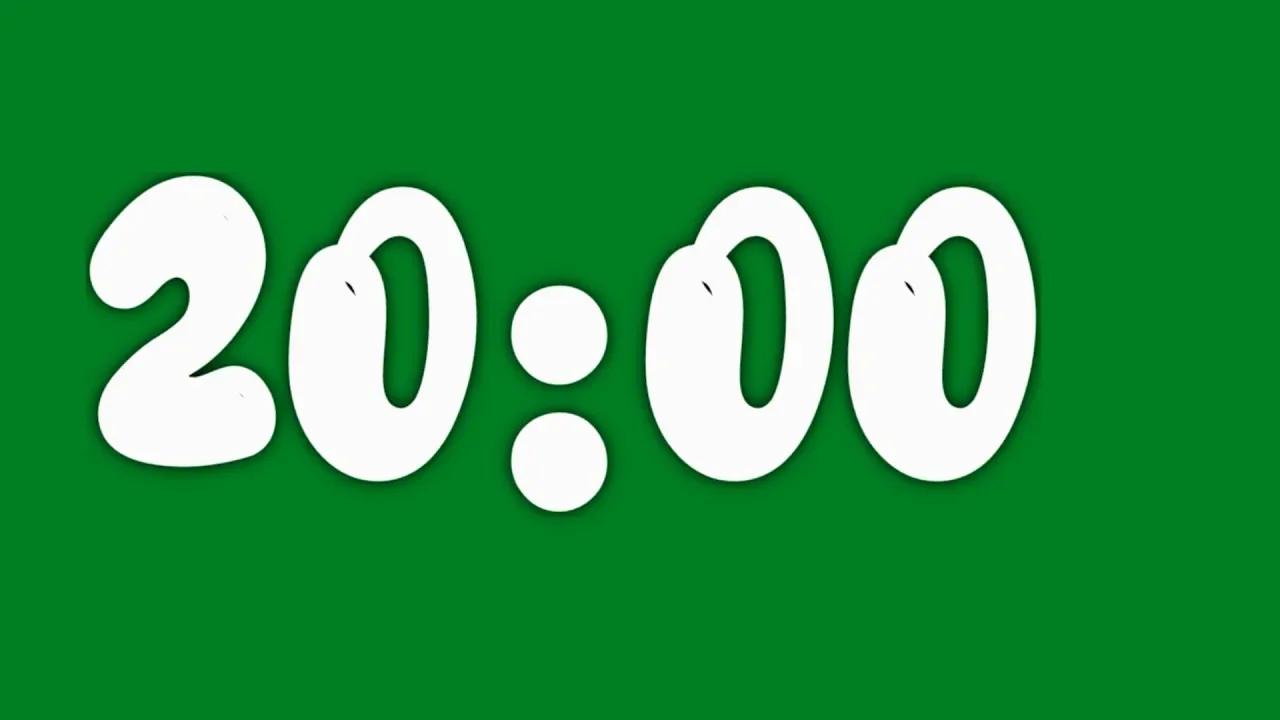 20 Minute Green Screen Background Effects Hd Countdown Timer With