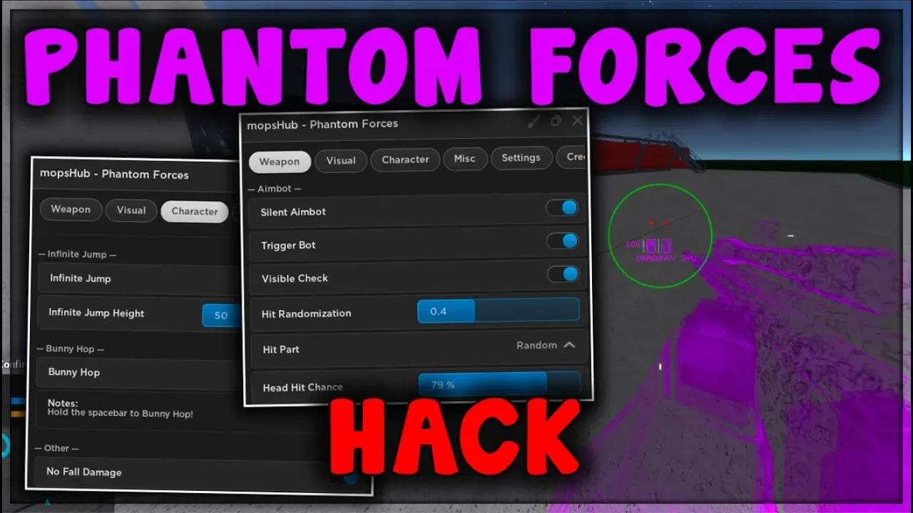 New phantom forces script hack gui silent aimbot hitbox expander
