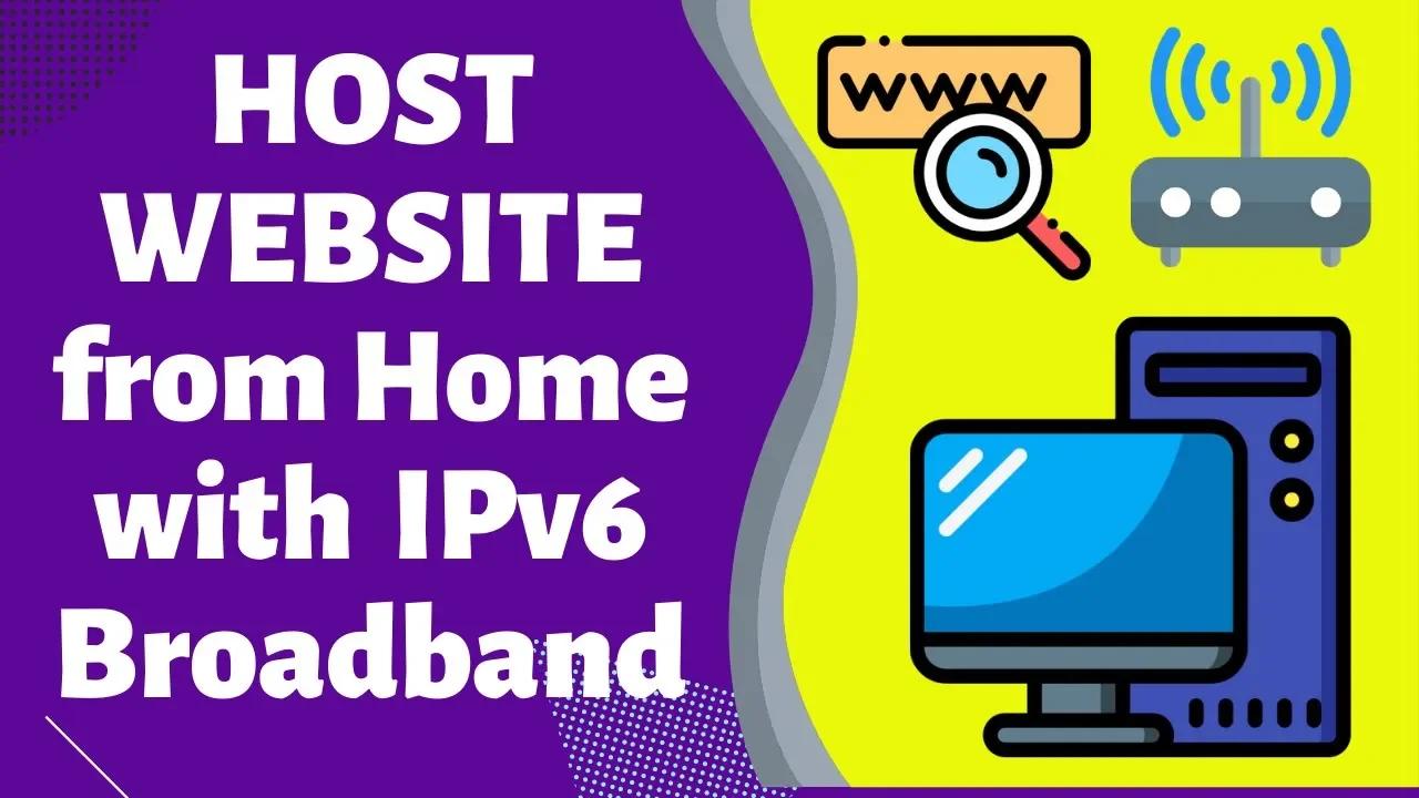 Host website from home with ipv6 broadband isp jio fiber linux web