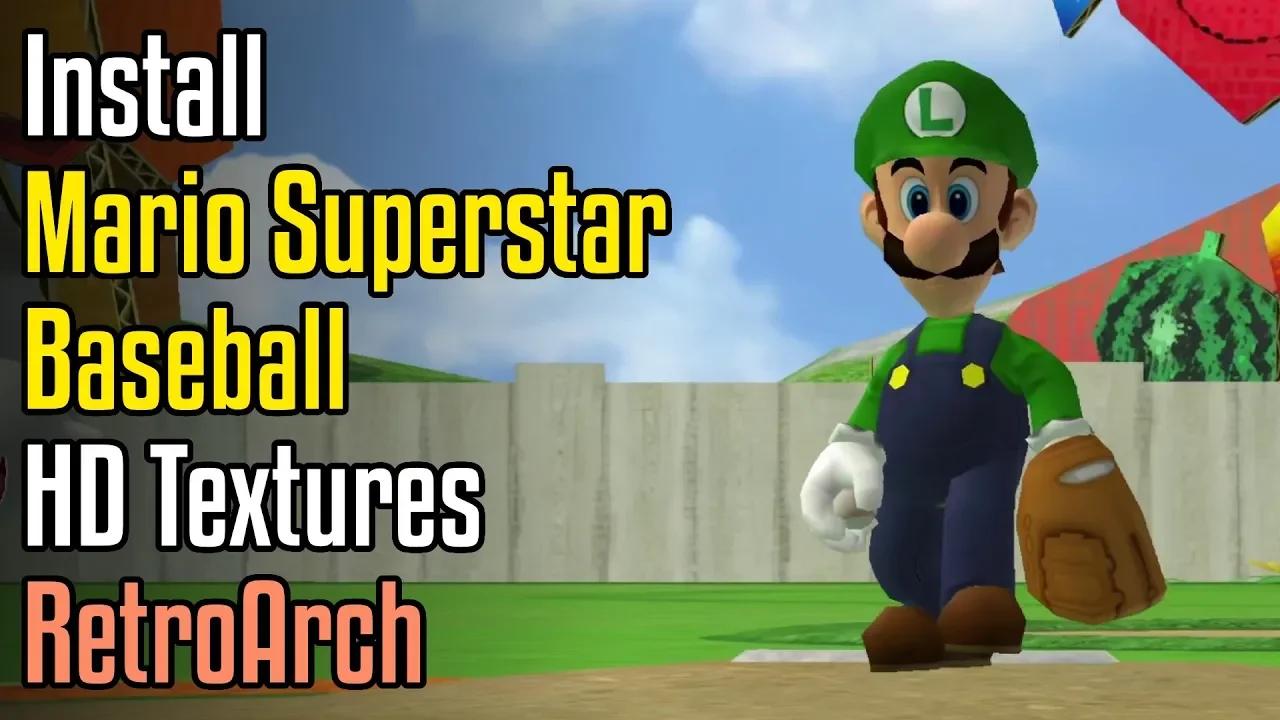 How to Install Mario Superstar Baseball HD Textures in RetroArch Dolphin