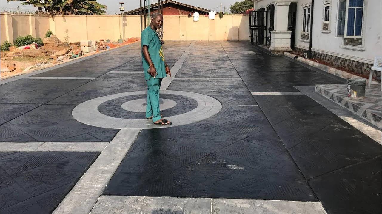 Stamped Concrete Flooring Installation Price Update In Benin City Per Square Meter With Materials.