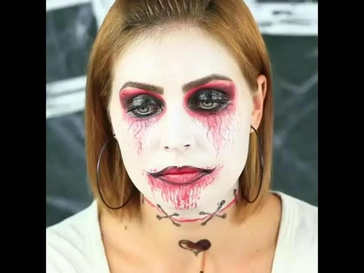 Scary makeup tutorial