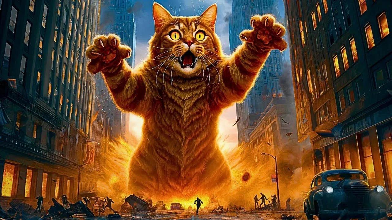😱🐾 Giant Cat Rampage! City & Factory Chaos Unleashed! 🏭🌆 #cute #kitten ...