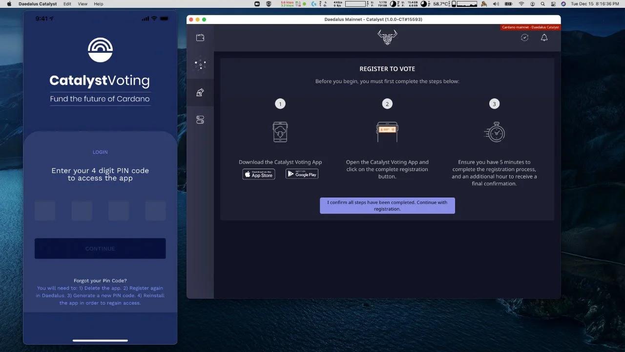 Cardano Catalyst Mobile Voting App Live Stream
