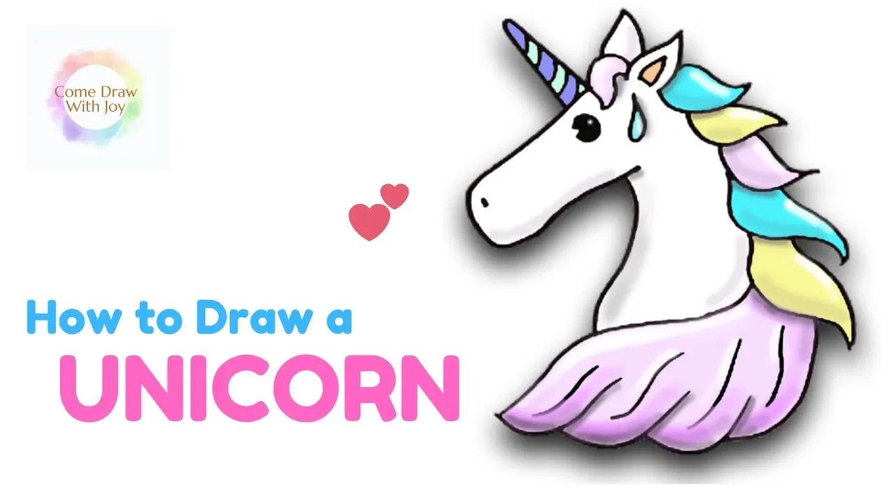 How to Draw a Cute Unicorn Drawing for Beginners (Cute Magical Unicorn