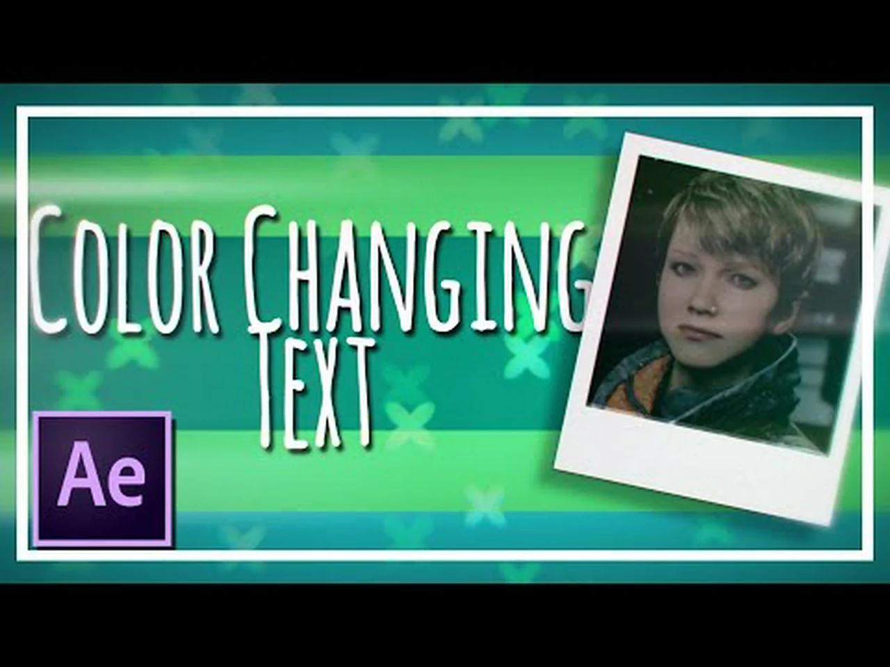Color Changing Text || After Effects [Tutorial]