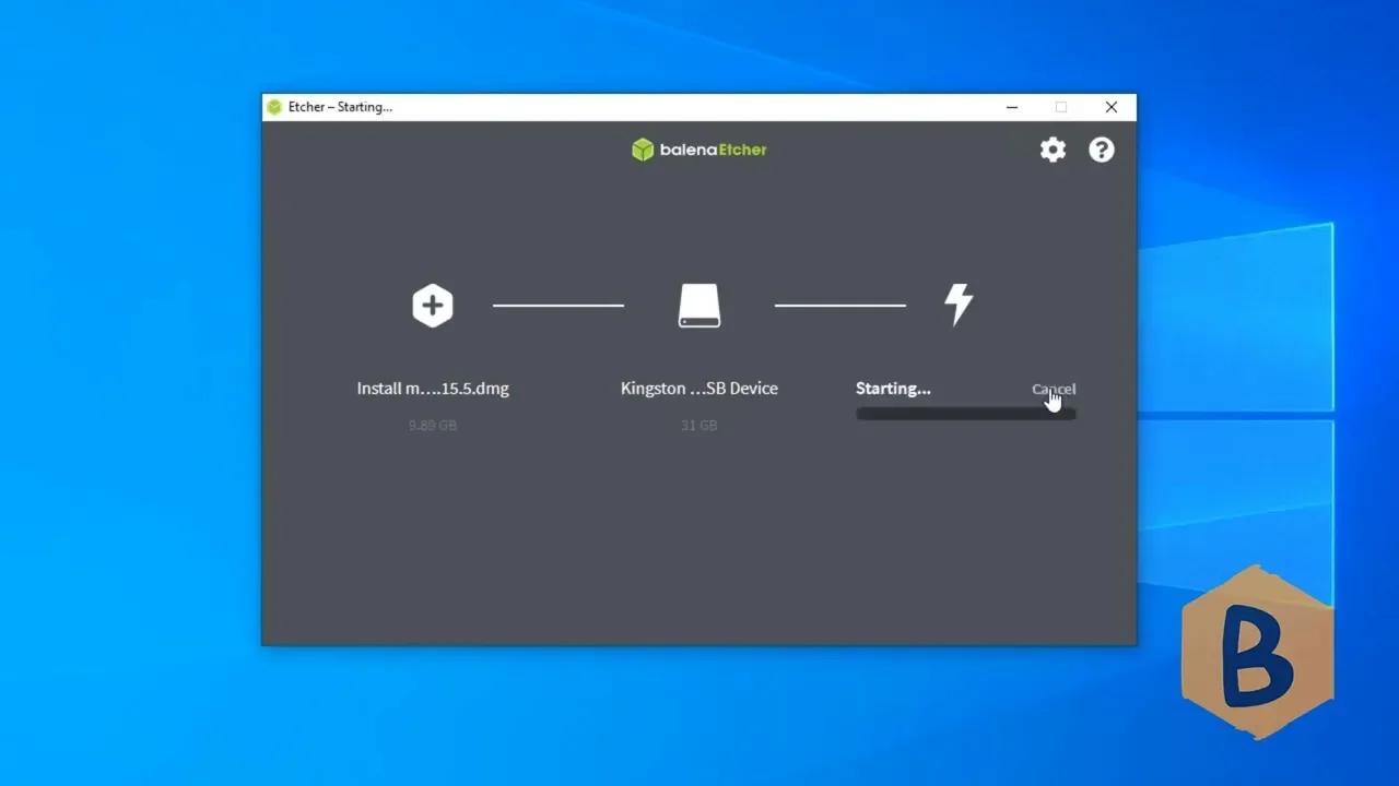 create macos bootable usb installation media on windows 10