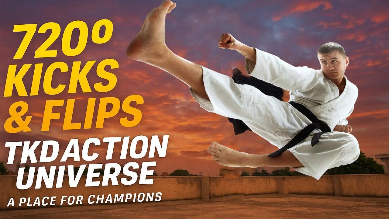 High-Level Taekwondo Kicks & Flips | 360° 540° 720° Training Demo