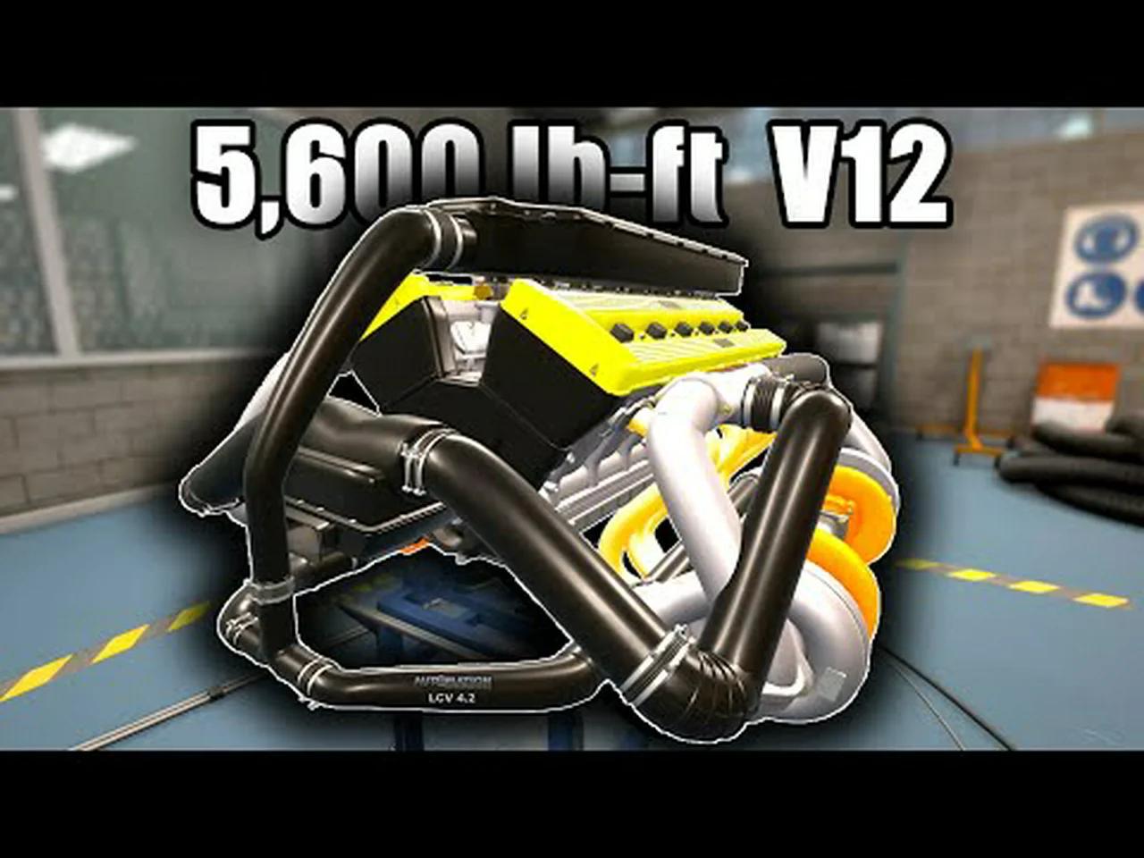 The Most Torque in a V12 Engine Ever (LCV 4.2) | Automation The Car ...