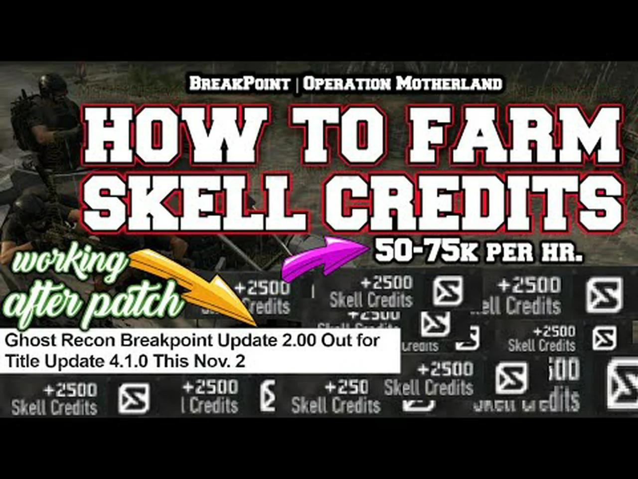 HOW TO MAKE HUGE AMOUNTS OF SKELL CREDITS IN GHOST RECON BREAKPOINT ...