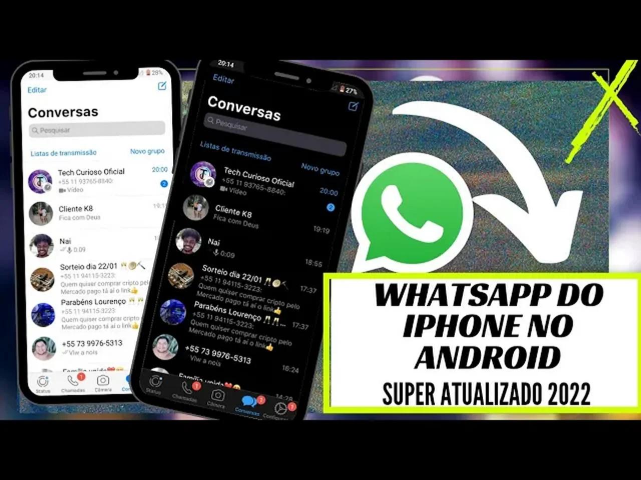 COMO BAIXAR E INSTALAR O WHATSAPP IGUAL DO IPHONE NO ANDROID ...