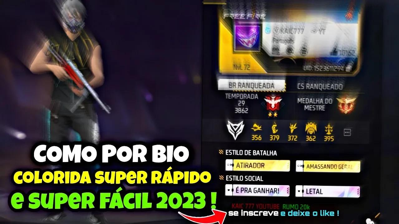 COMO DEIXAR BIO COLORIDA DO FREE FIRE !! COMO DEIXAR PERFIL COLORIDO NO ...