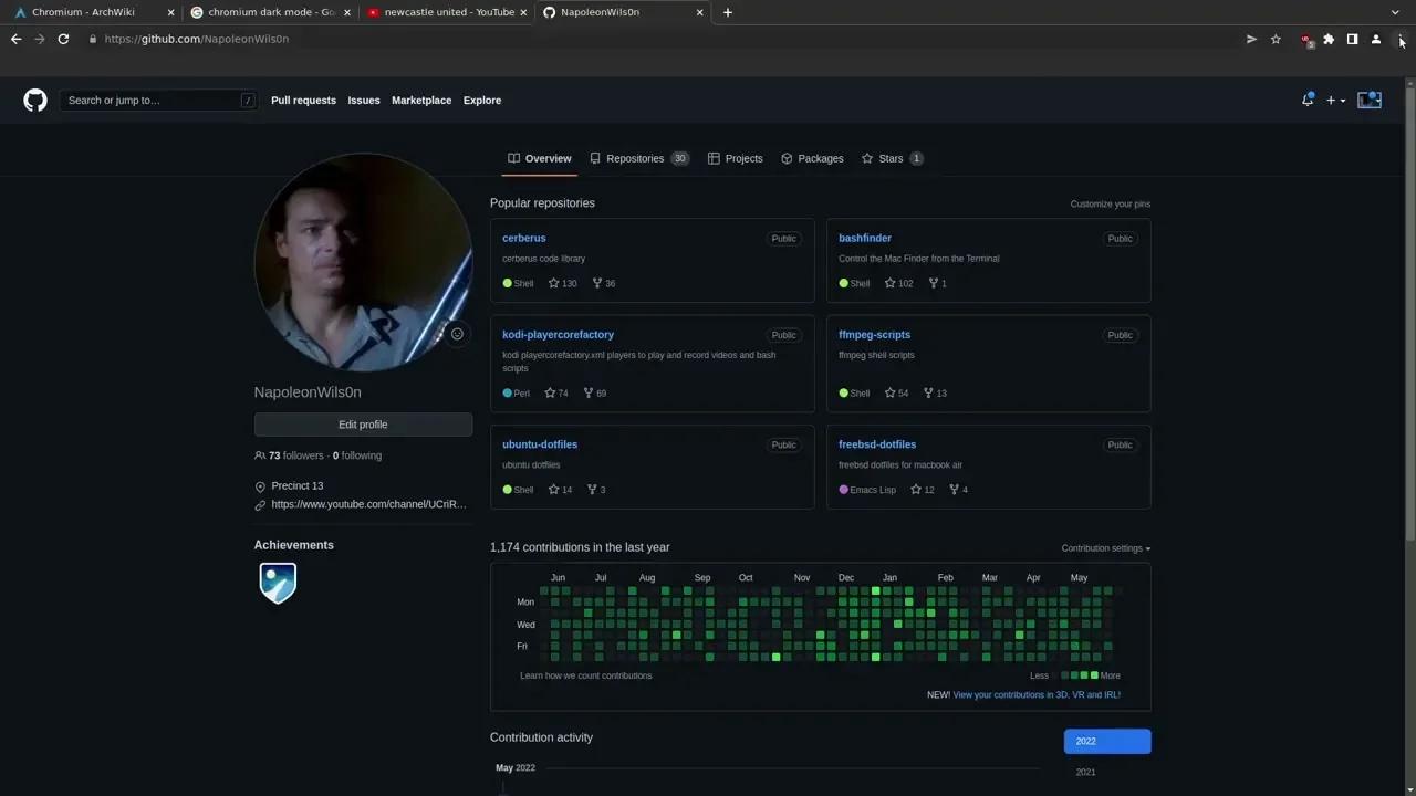 dark mode chrome linux