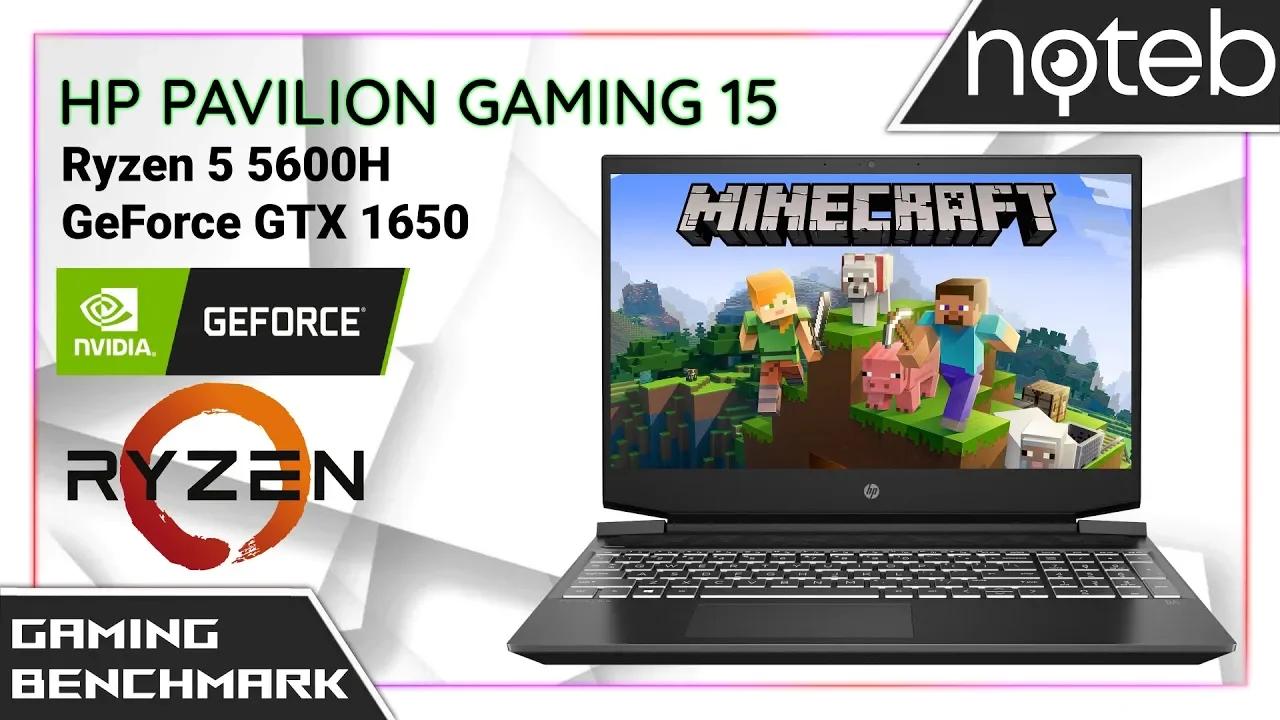 HP Pavilion Gaming 15-ec2 - Minecraft Gameplay Benchmark (Ryzen 5 5600H ...