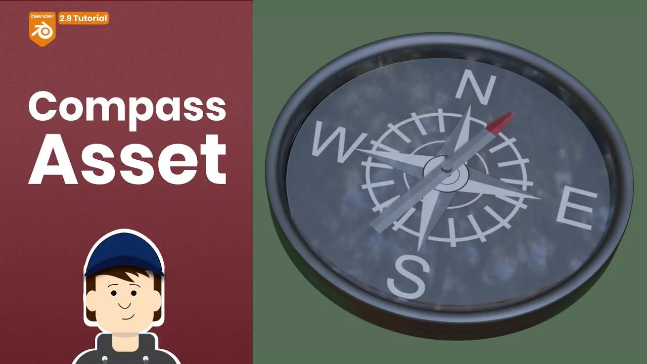 How to make a low-poly compass using Inkscape and Blender [2.92] and ...