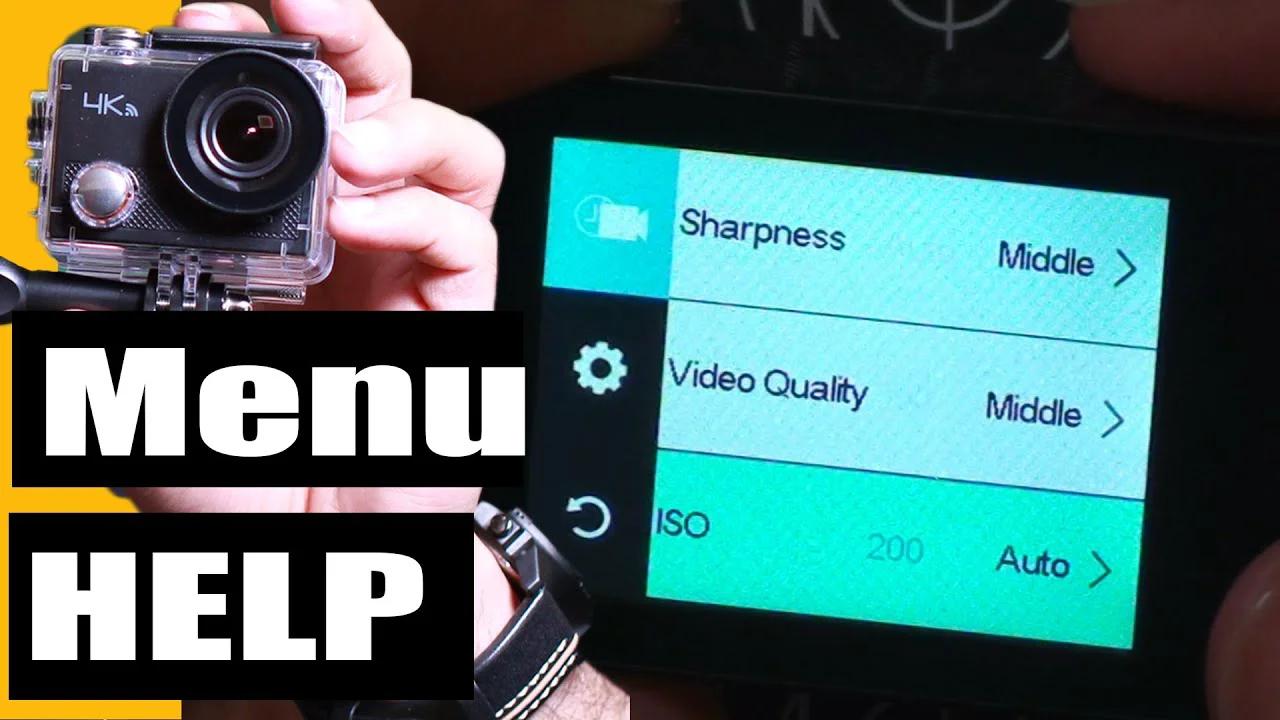 How to use action camera menu