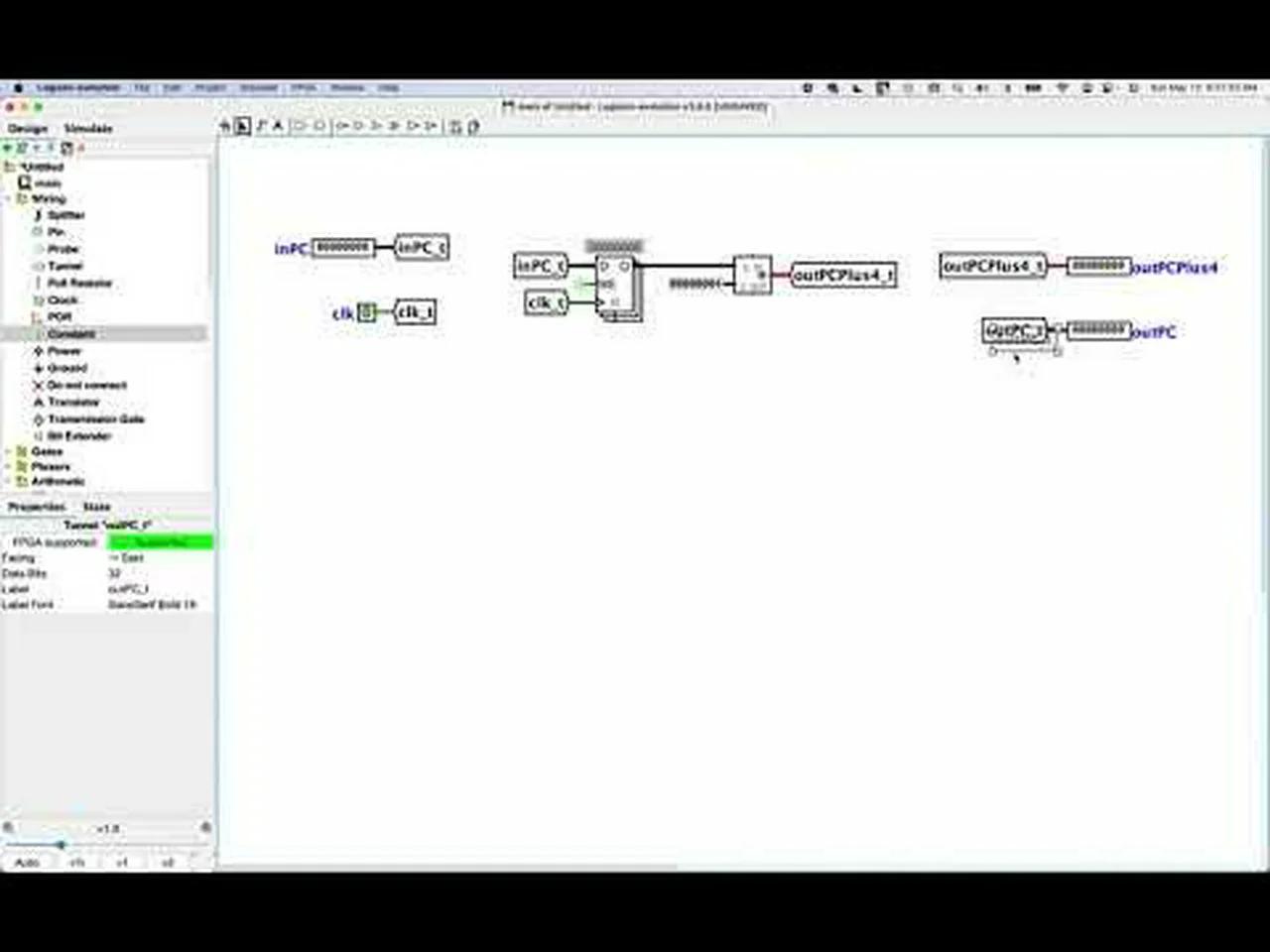 RISC-V Logisim Program Counter