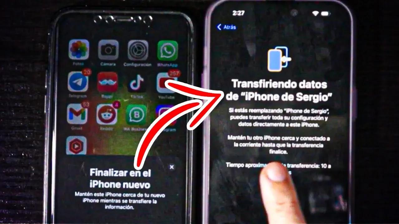 Como Transferir TODOS los Datos de un iPhone a otro iPhone en 2023