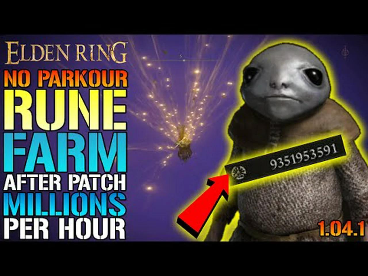 Elden Ring: NEW Rune Farm! AFTER PATCH! NO PARKOUR NEEDED! MILLIONS OF ...