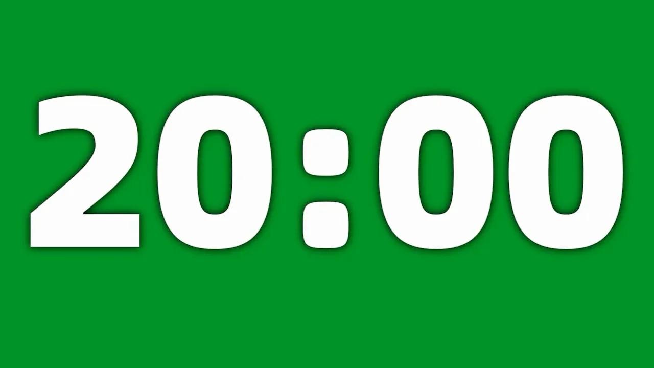 20 Minute Green Screen Background Effects Hd Countdown Timer With