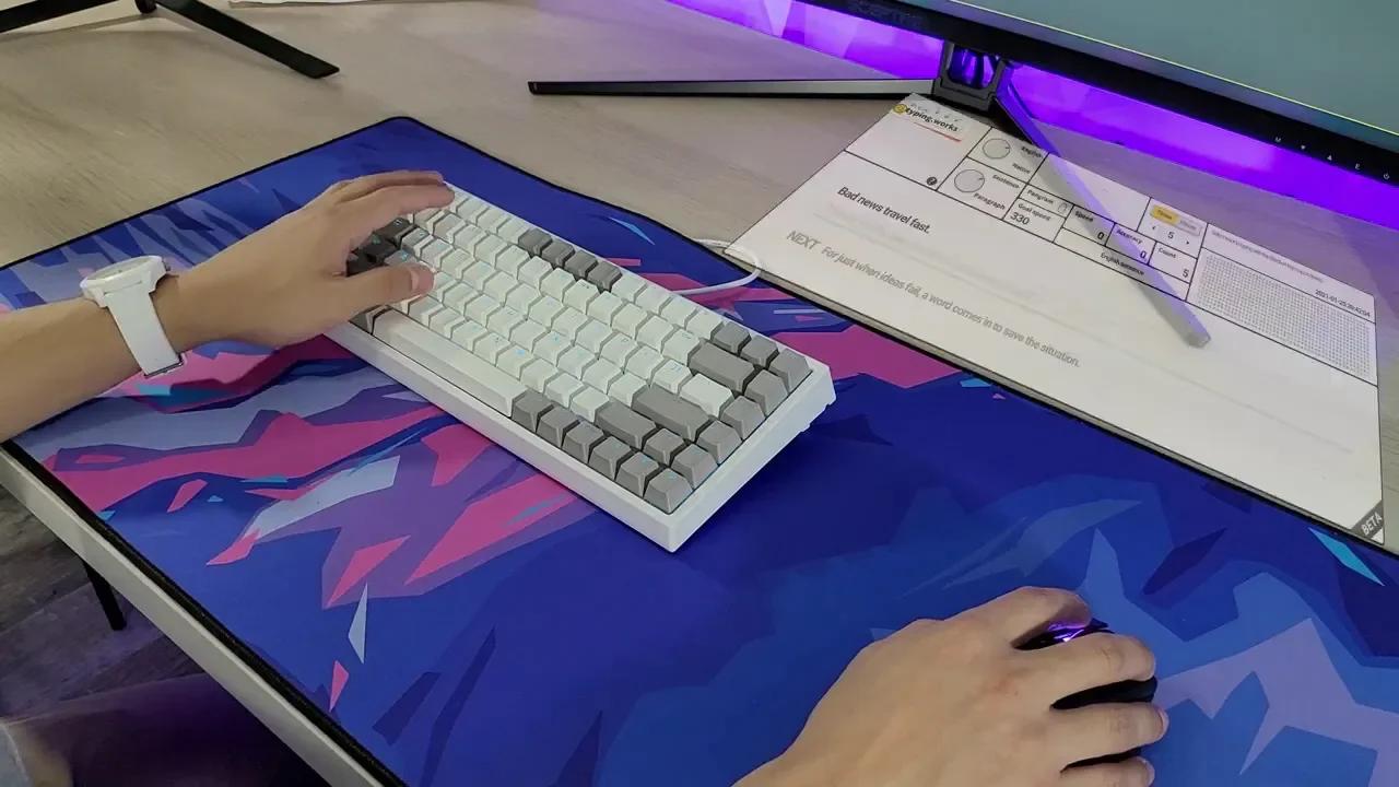 Yunzii KC84 Mechanical Keyboard Typing Sounds - 84 Key Gateron Black ...