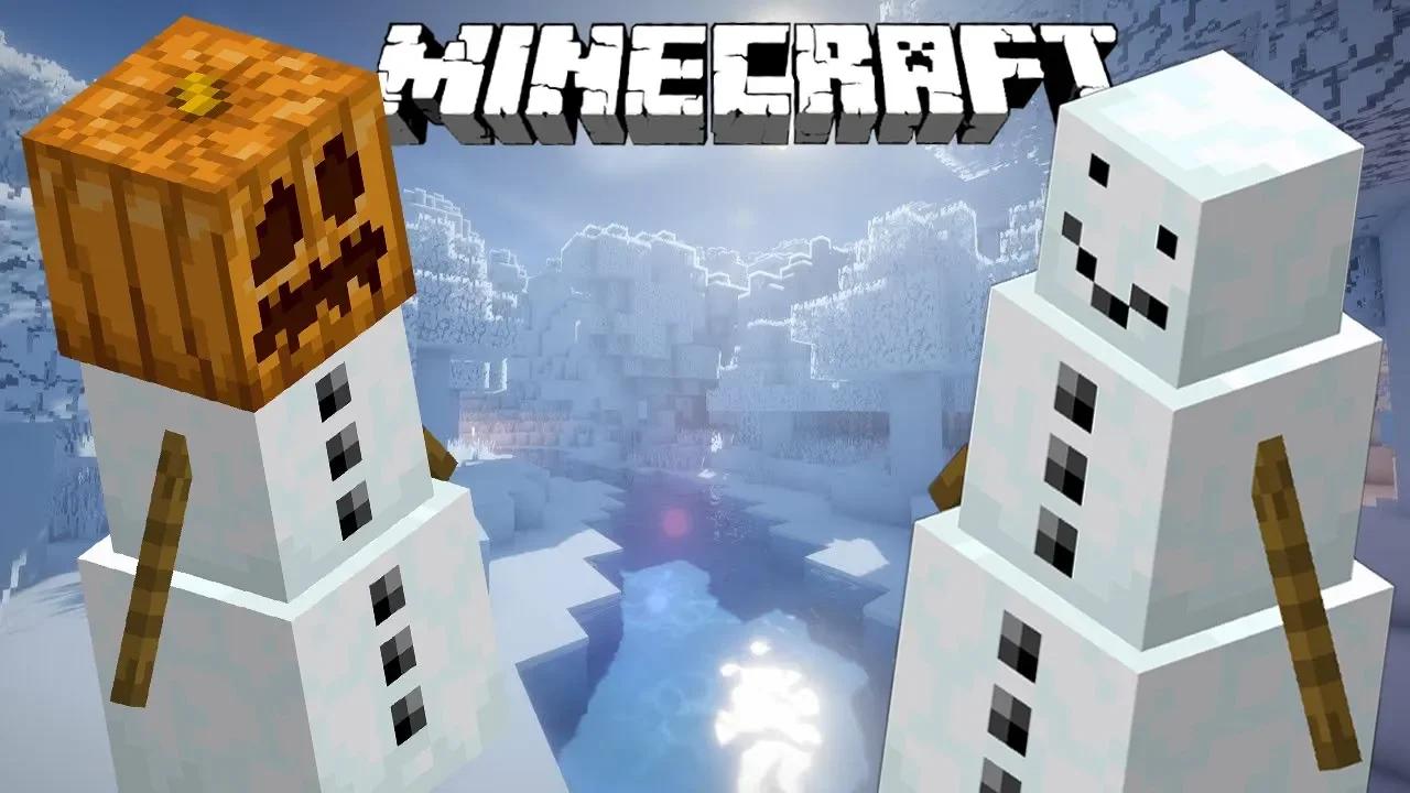 Minecraft: COMO FAZER GOLEM DE NEVE (Snow Golem)