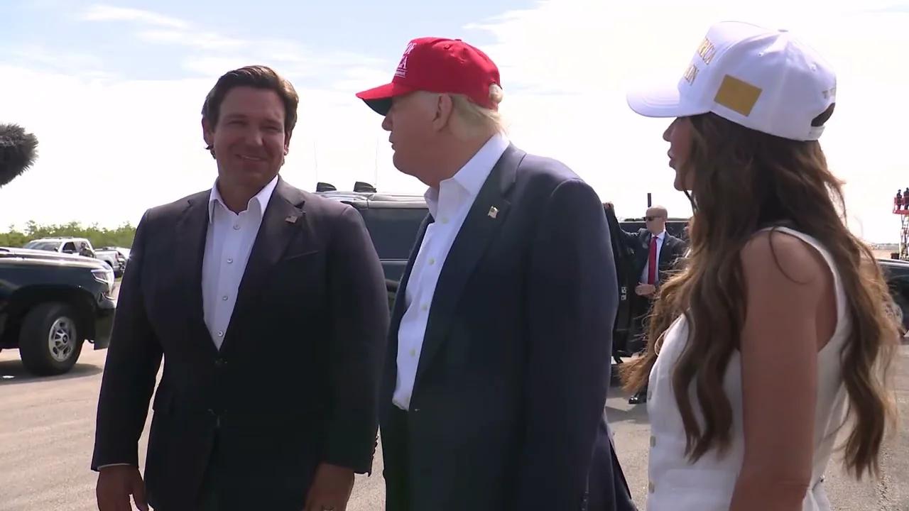 President Trump Arrives Dade - Collier Training and Transition Airport ...
