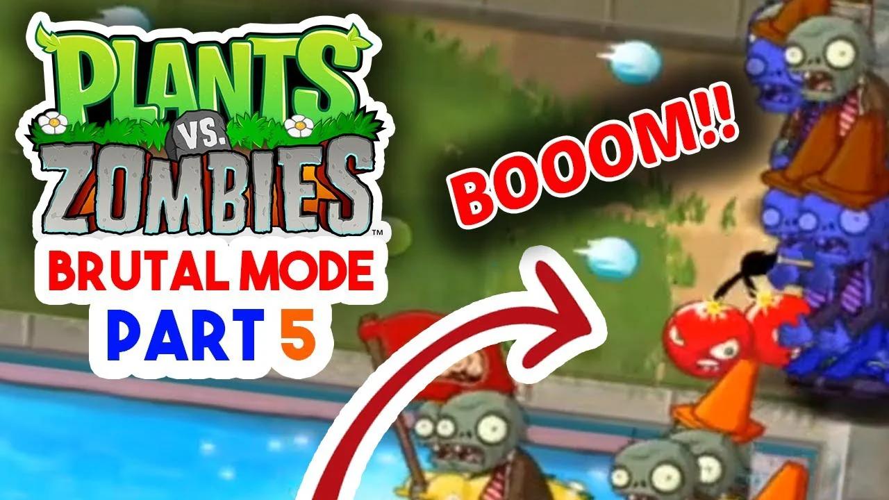 Растения против зомби мод brutal. Растения против зомби hard mode. pvz brutal mod. pvz brutal mode.