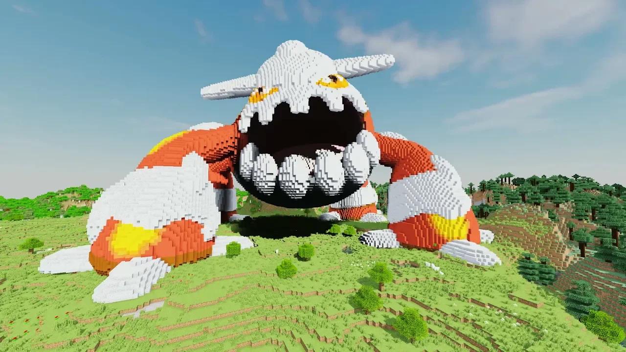 Minecraft Heatran And Giratina Build Schematics - Pokemon