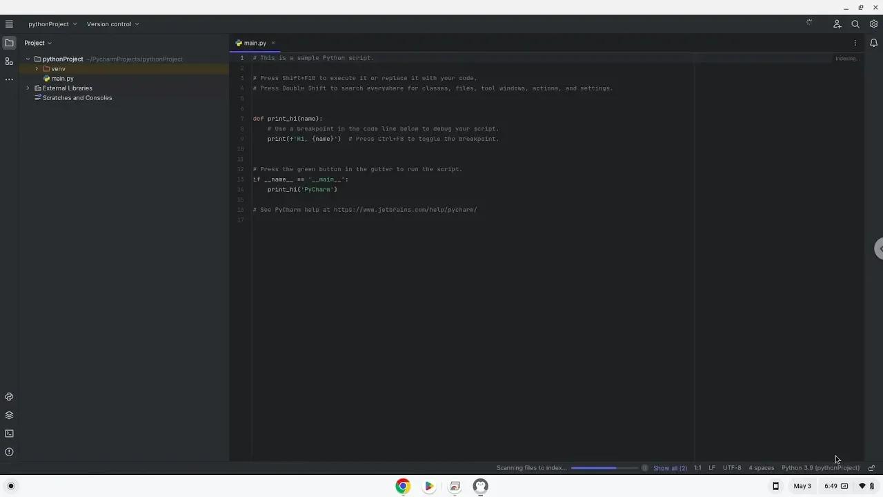 How to install PyCharm Community Edition on a Chromebook in 2023