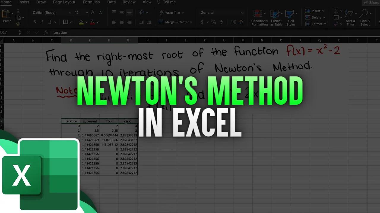 Newton S Method In Excel