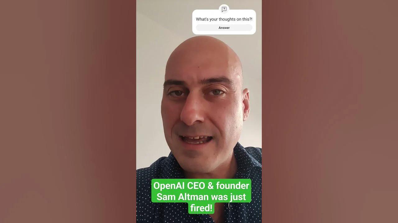 Sam Altman Ceo And Co Founder Of Openai Just Got Fired What S The Deal
