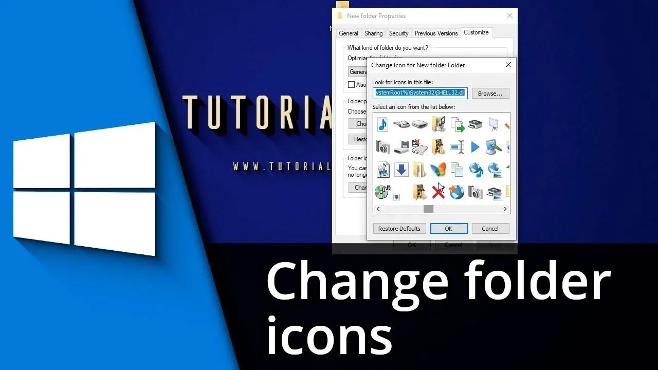 How to change folder icon Windows 10 Tutorial
