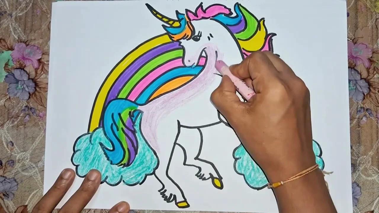 "🌈 Magical Rainbow Unicorn Adventure | Fun Coloring for Kids | Creative