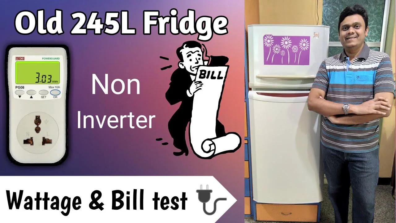 [Eng] Old Fridge Power Consumption Test | Non Inverter Refrigerator ...