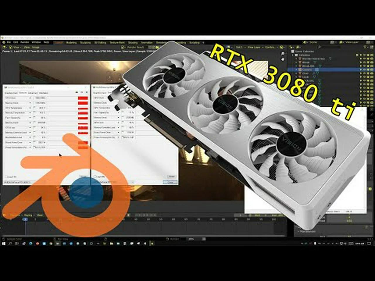 Gigabyte vision rtx 3080 ti blender rendering test