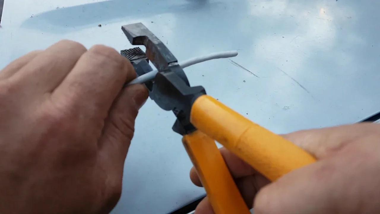 How to strip cat5 cable with marvel pliers!