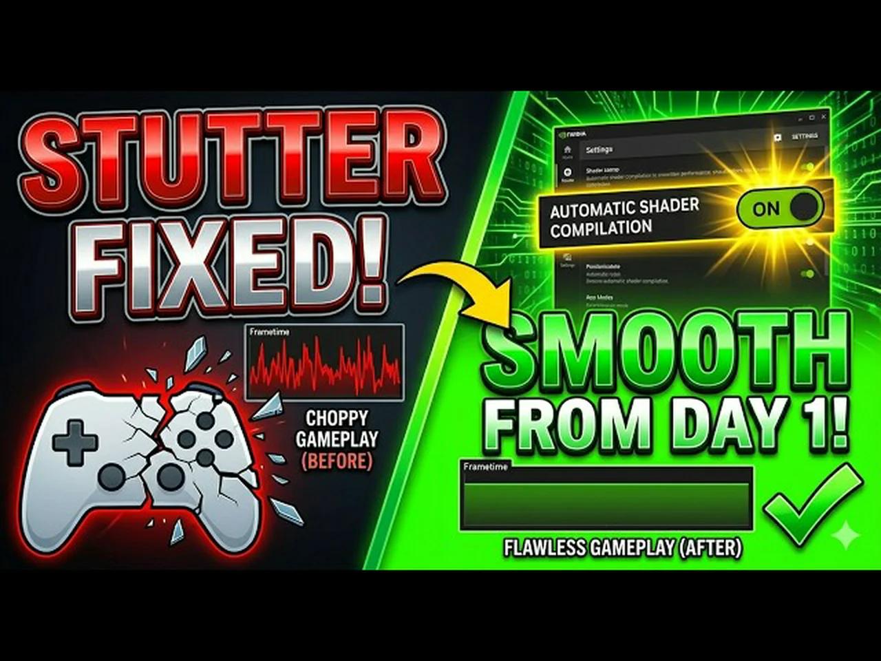 FIX Nvidia Game Stutter and FPS drops - NEW Automatic Shader Compiler