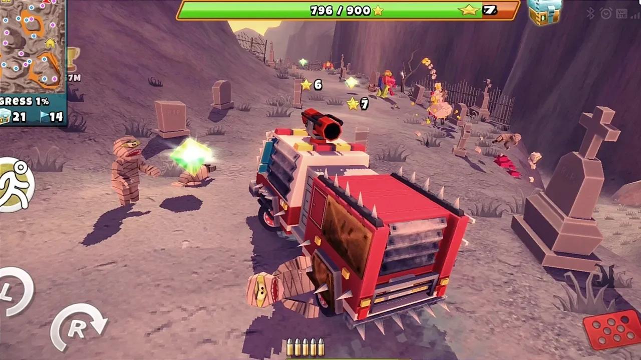 Firetruck Jumps Into The Zombies Deadland Zombie Offroad Safari