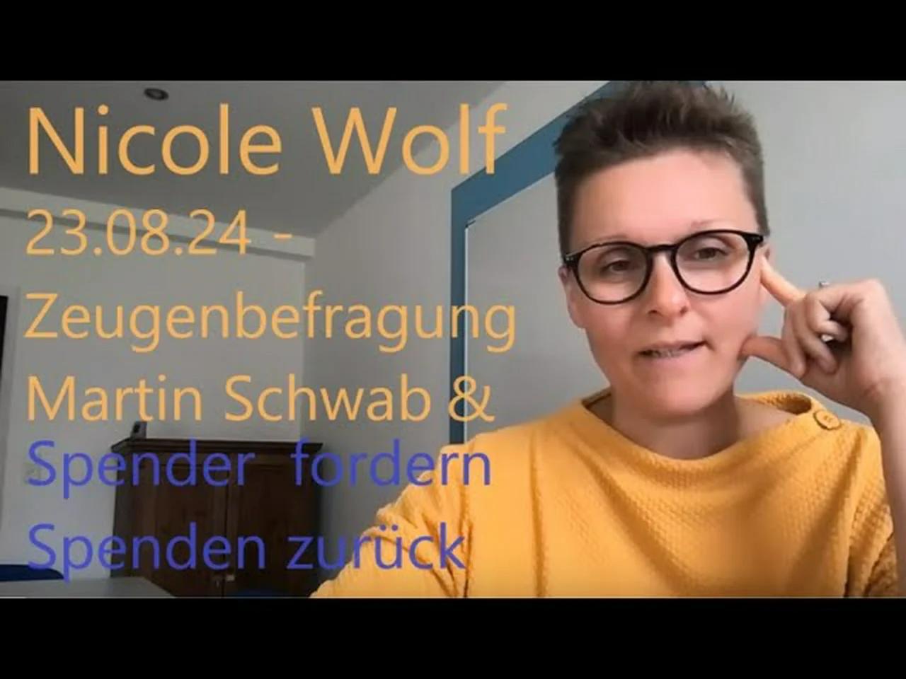  nicole wolf spender fordern ihre spenden zur ck pt26 martin schwab